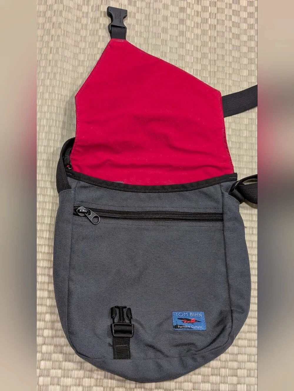 RARE Tom Bihn Small Cafe Bag in Nebulous Gray/Cayenne Cordura Made in USA